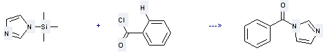 N-(Trimethylsilyl)imidazole can be used to produce 1-benzoyl-1H-imidazole with benzoyl chloride